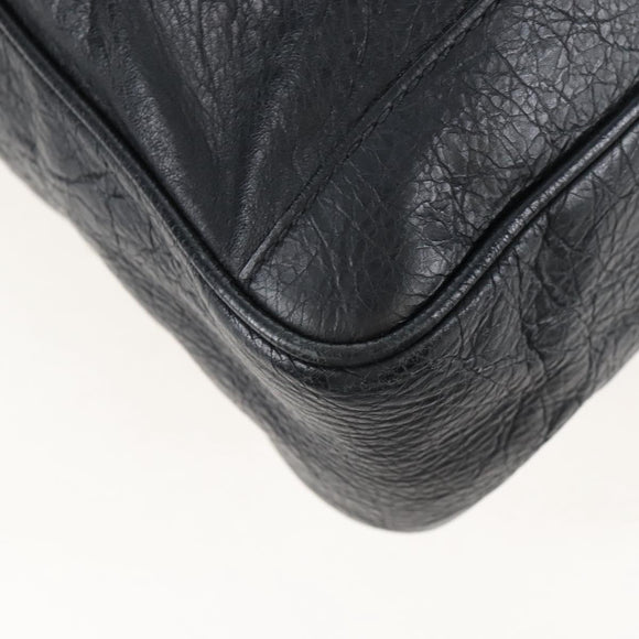 Balenciaga Classic Mini Folder Bag Leather 2way Black Silver 340134 Auth 209887V
