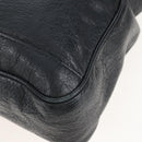 Balenciaga Classic Mini Folder Bag Leather 2way Black Silver 340134 Auth 209887V-13
