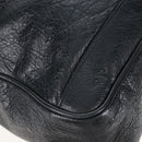 Balenciaga Classic Mini Folder Bag Leather 2way Black Silver 340134 Auth 209887V-14