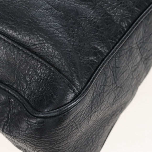 Balenciaga Classic Mini Folder Bag Leather 2way Black Silver 340134 Auth 209887V