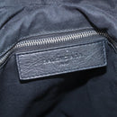 Balenciaga Classic Mini Folder Bag Leather 2way Black Silver 340134 Auth 209887V-17