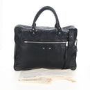 Balenciaga Classic Mini Folder Bag Leather 2way Black Silver 340134 Auth 209887V-25
