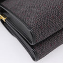 Saint Laurent Shoulder Bag PVC Canvas Gray Gold Auth 209888V-11