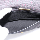 Saint Laurent Shoulder Bag PVC Canvas Gray Gold Auth 209888V-11