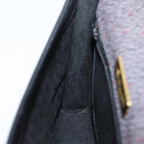 Saint Laurent Shoulder Bag PVC Canvas Gray Gold Auth 209888V-19