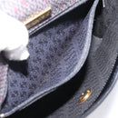 Saint Laurent Shoulder Bag PVC Canvas Gray Gold Auth 209888V-12