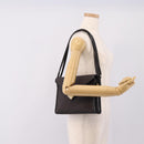 Saint Laurent Shoulder Bag PVC Canvas Gray Gold Auth 209888V-22