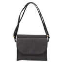Saint Laurent Shoulder Bag PVC Canvas Gray Gold Auth 209888V-3
