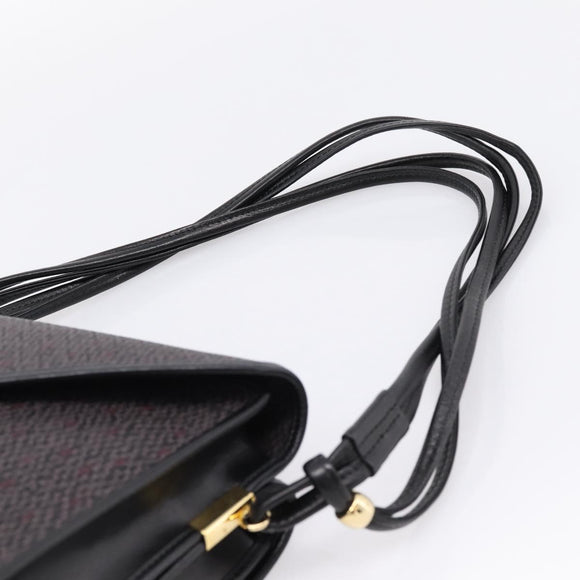 Saint Laurent Shoulder Bag PVC Canvas Gray Gold Auth 209888V