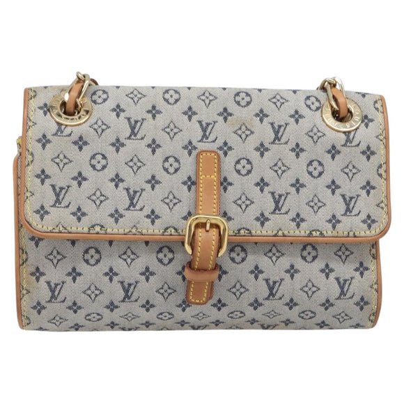 LOUIS VUITTON Monogram Mini Camille Chain Bag Blue M92002 LV Auth 209889V
