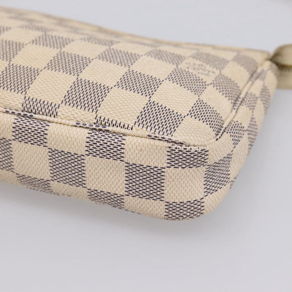 LOUIS VUITTON Damier Azur Mini Pochette Accessoires Pouch N63005 LV Auth 209890