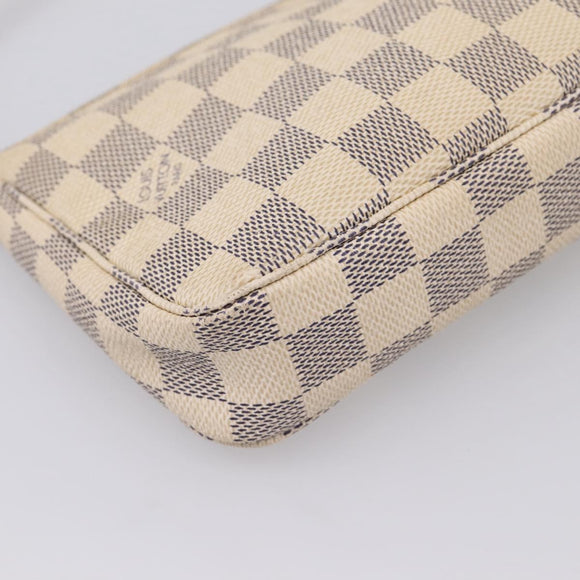 LOUIS VUITTON Damier Azur Mini Pochette Accessoires Pouch N63005 LV Auth 209890