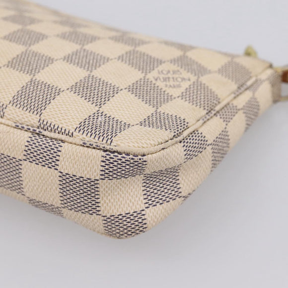 LOUIS VUITTON Damier Azur Mini Pochette Accessoires Pouch N63005 LV Auth 209890