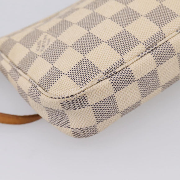 LOUIS VUITTON Damier Azur Mini Pochette Accessoires Pouch N63005 LV Auth 209890