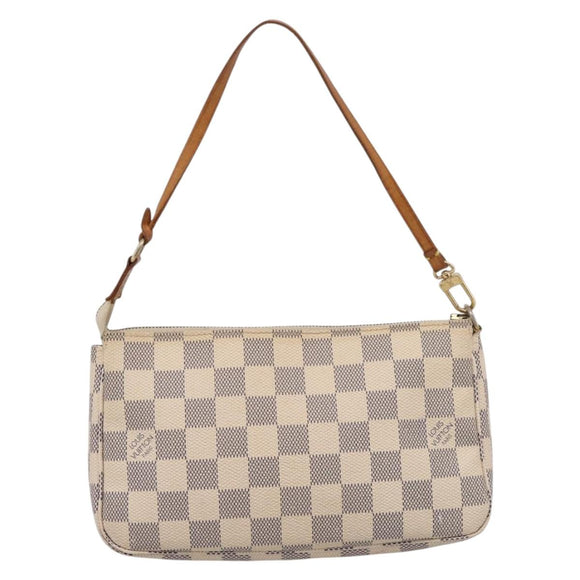 LOUIS VUITTON Damier Azur Mini Pochette Accessoires Pouch N63005 LV Auth 209890