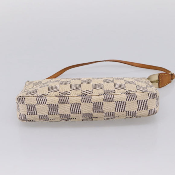 LOUIS VUITTON Damier Azur Mini Pochette Accessoires Pouch N63005 LV Auth 209890