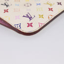 LOUIS VUITTON Multicolor Pochette ClesNM Coin Purse White M93734 LV Auth 209892-10