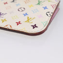 LOUIS VUITTON Multicolor Pochette ClesNM Coin Purse White M93734 LV Auth 209892-11