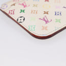 LOUIS VUITTON Multicolor Pochette ClesNM Coin Purse White M93734 LV Auth 209892-12