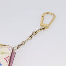 LOUIS VUITTON Multicolor Pochette ClesNM Coin Purse White M93734 LV Auth 209892-13