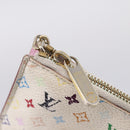 LOUIS VUITTON Multicolor Pochette ClesNM Coin Purse White M93734 LV Auth 209892-14