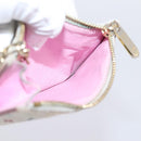LOUIS VUITTON Multicolor Pochette ClesNM Coin Purse White M93734 LV Auth 209892-17