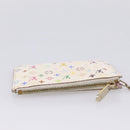 LOUIS VUITTON Multicolor Pochette ClesNM Coin Purse White M93734 LV Auth 209892-7
