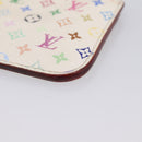 LOUIS VUITTON Multicolor Pochette ClesNM Coin Purse White M93734 LV Auth 209892-9