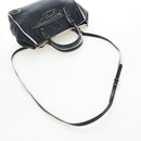 Balenciaga Paper Mini Hand Bag Leather 2way Black Gold 305582 Auth 209893V-9