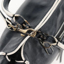 Balenciaga Paper Mini Hand Bag Leather 2way Black Gold 305582 Auth 209893V-25