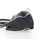 Balenciaga Paper Mini Hand Bag Leather 2way Black Gold 305582 Auth 209893V-4