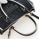 Balenciaga Paper Mini Hand Bag Leather 2way Black Gold 305582 Auth 209893V-14