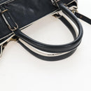 Balenciaga Paper Mini Hand Bag Leather 2way Black Gold 305582 Auth 209893V-7