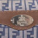 FENDI Zucca Canvas Celeria Shoulder Bag Navy Silver 8BT092 Auth 209895A-15