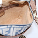 FENDI Zucca Canvas Celeria Shoulder Bag Navy Silver 8BT092 Auth 209895A-19