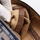 FENDI Zucca Canvas Celeria Shoulder Bag Navy Silver 8BT092 Auth 209895A-25