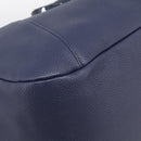 LOEWE Karie Shoulder Bag Leather Navy Gold Auth 209899V-15