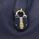 LOEWE Karie Shoulder Bag Leather Navy Gold Auth 209899V-18