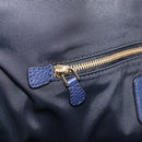 LOEWE Karie Shoulder Bag Leather Navy Gold Auth 209899V-22