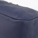 LOEWE Karie Shoulder Bag Leather Navy Gold Auth 209899V-8
