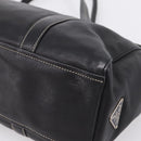 PRADA Shoulder Bag Leather Black Silver Auth 209900V-12