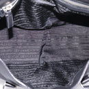PRADA Shoulder Bag Leather Black Silver Auth 209900V-10