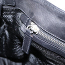 PRADA Shoulder Bag Leather Black Silver Auth 209900V-21