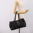 PRADA Shoulder Bag Leather Black Silver Auth 209900V-25
