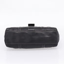 PRADA Shoulder Bag Leather Black Silver Auth 209900V-5