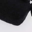 FENDI Mamma Baguette Shoulder Bag Knitted Fabrics Gray Silver Auth 209903V-13