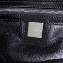 FENDI Mamma Baguette Shoulder Bag Knitted Fabrics Gray Silver Auth 209903V-21