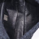 FENDI Mamma Baguette Shoulder Bag Knitted Fabrics Gray Silver Auth 209903V-22