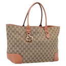 GUCCI GG Canvas Tote Bag Beige Gold 269956 Auth 209910-1