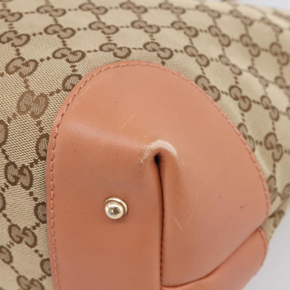 GUCCI GG Canvas Tote Bag Beige Gold 269956 Auth 209910